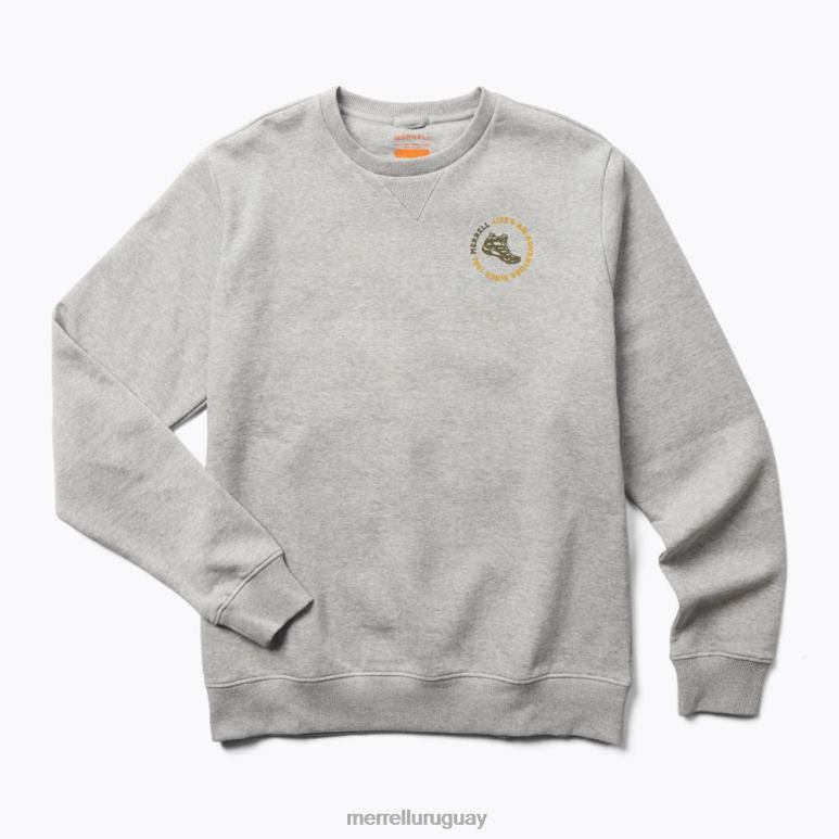 Forro polar con cuello redondo Lifes An Adventure (jmf26623-050) ropa 44824696 brezo gris hombres Merrell